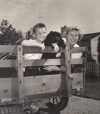 Animals have always been a big part of Doris' life. Here she is with Terry and Smudgie.